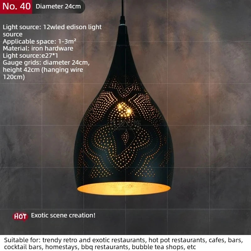 Moroccan Handcrafted Metal Pendant Light