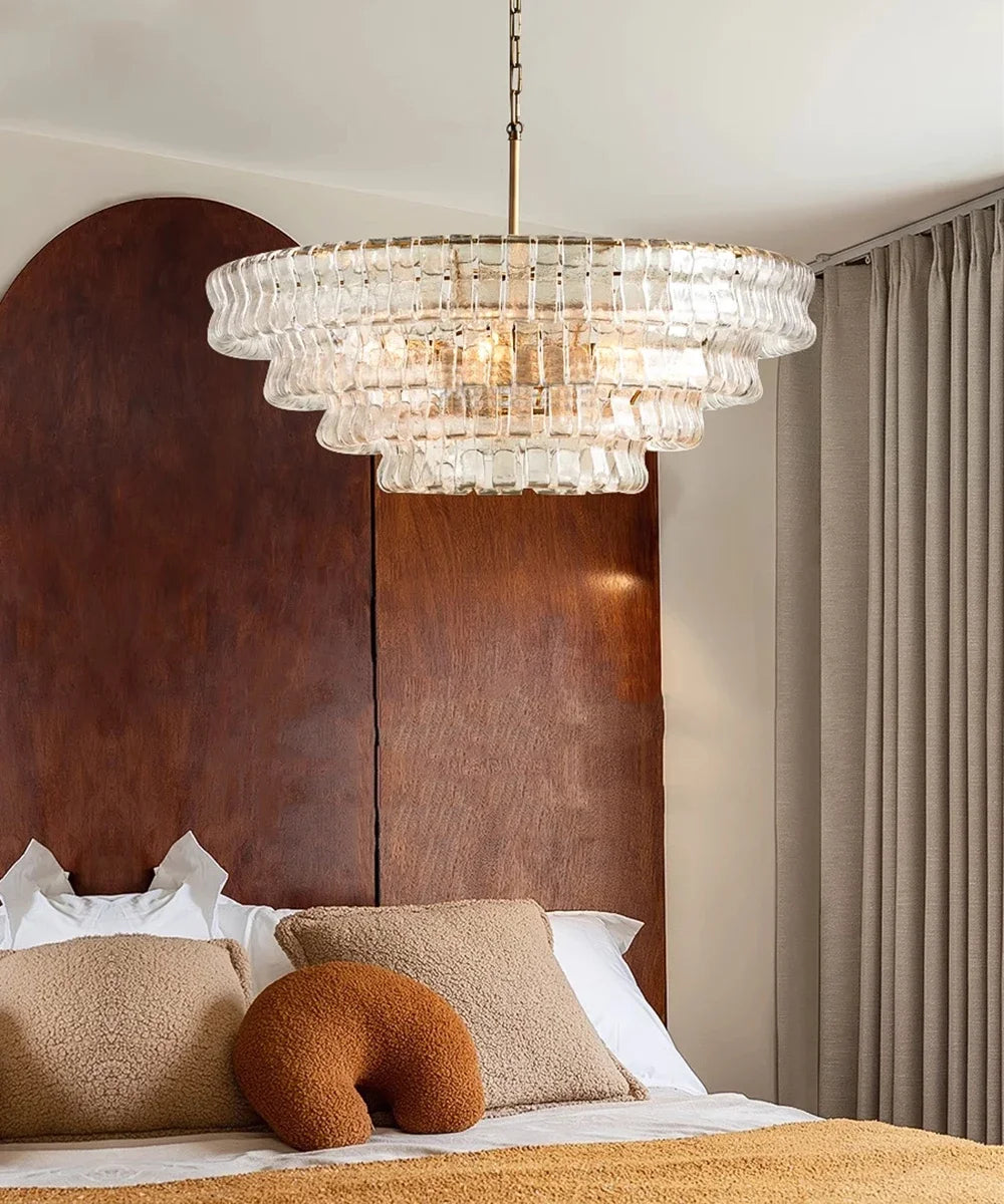 Smoke Gray Glass Ceiling Chandeliers