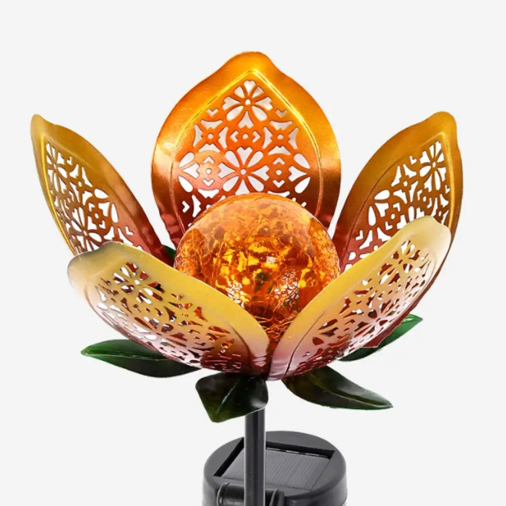Lotus Solar Garden Stake Light