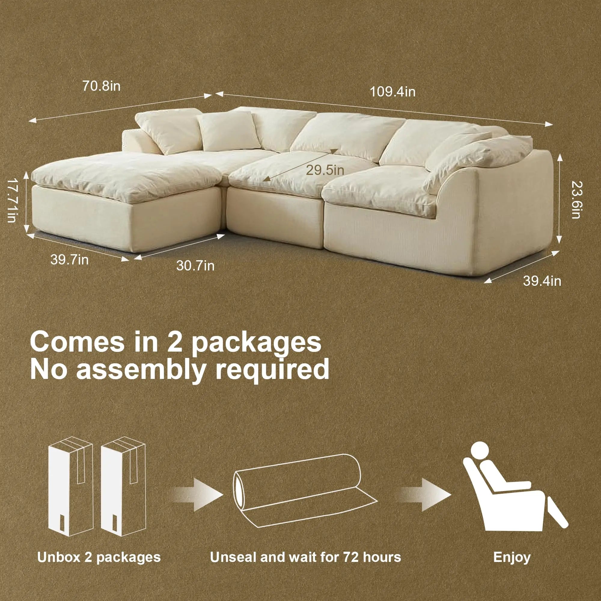 Cloud L-Shaped Sectional Sofa