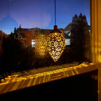Filigree Teardrop Solar Garden Lantern