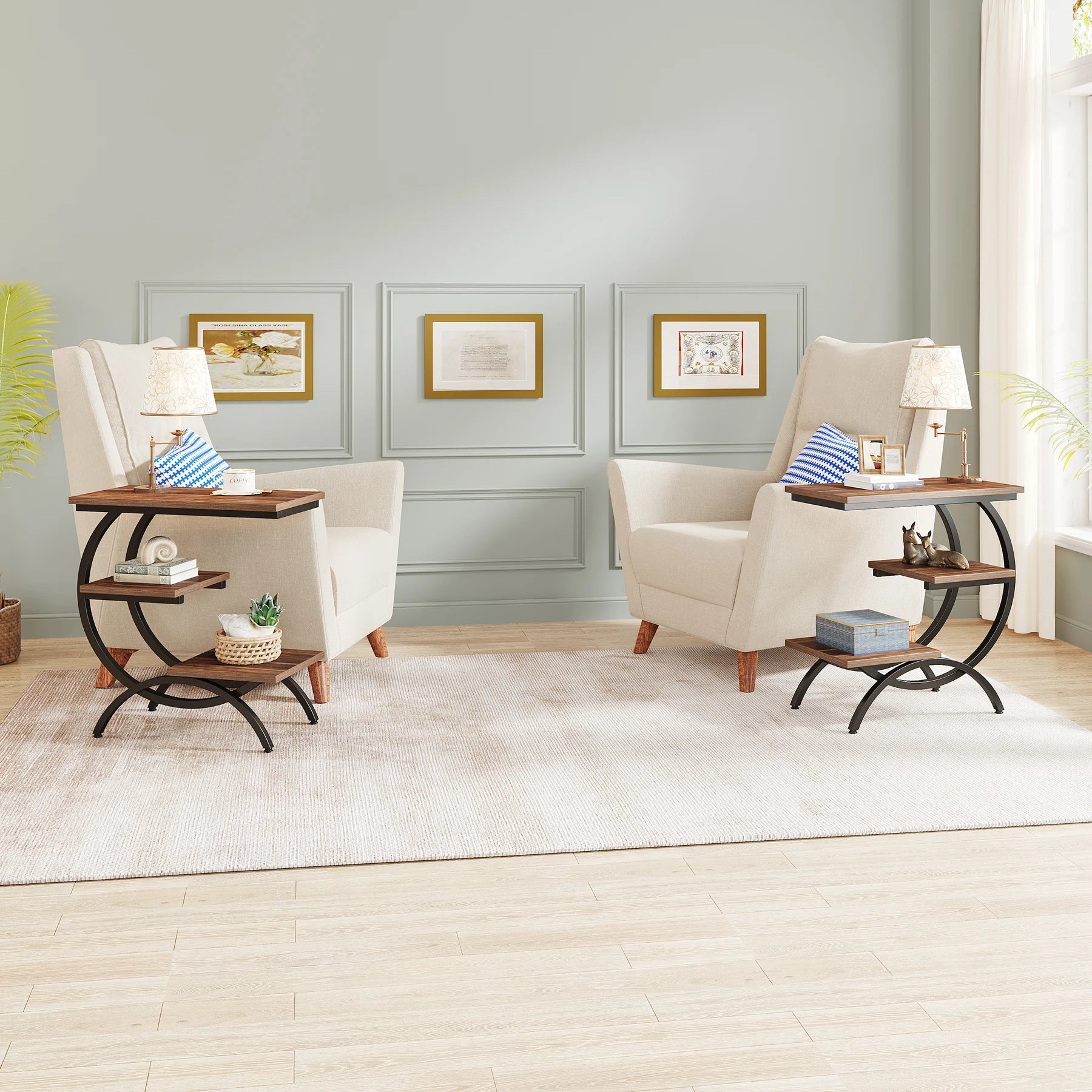 3-Tier Sculptural Side Table