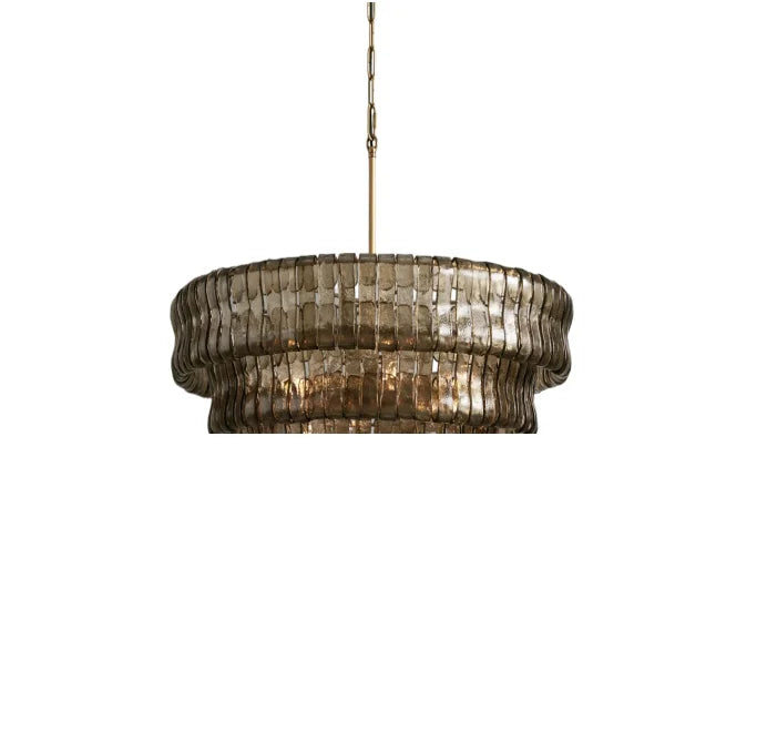 Smoke Gray Glass Ceiling Chandeliers