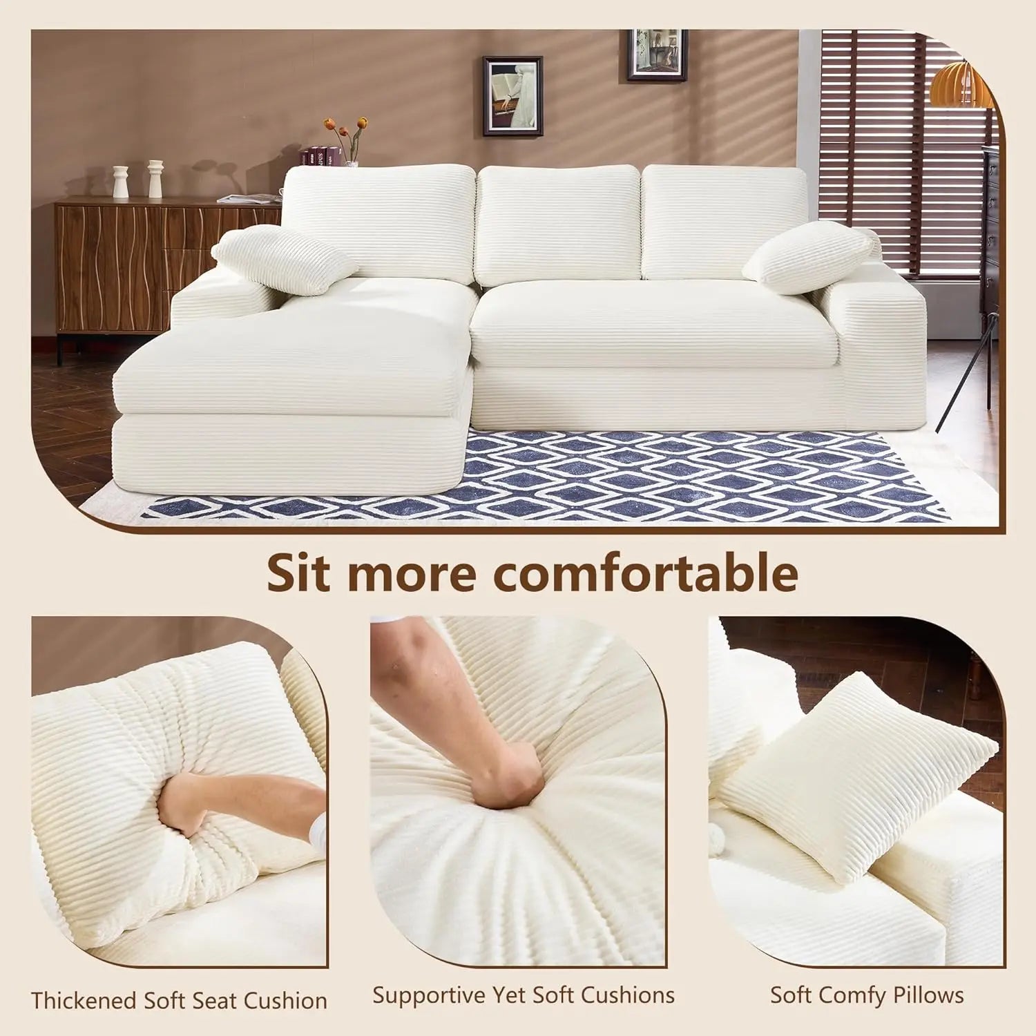 Cloud L-Shaped Sectional Sofa