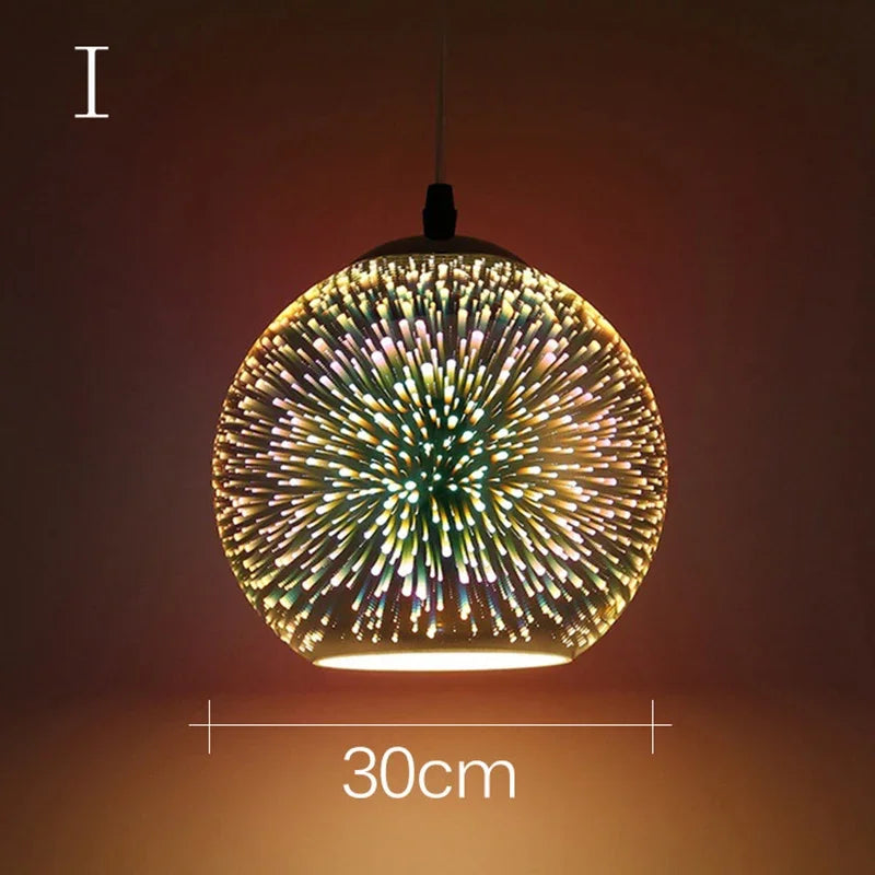Aurora 3D Glass Pendant Light