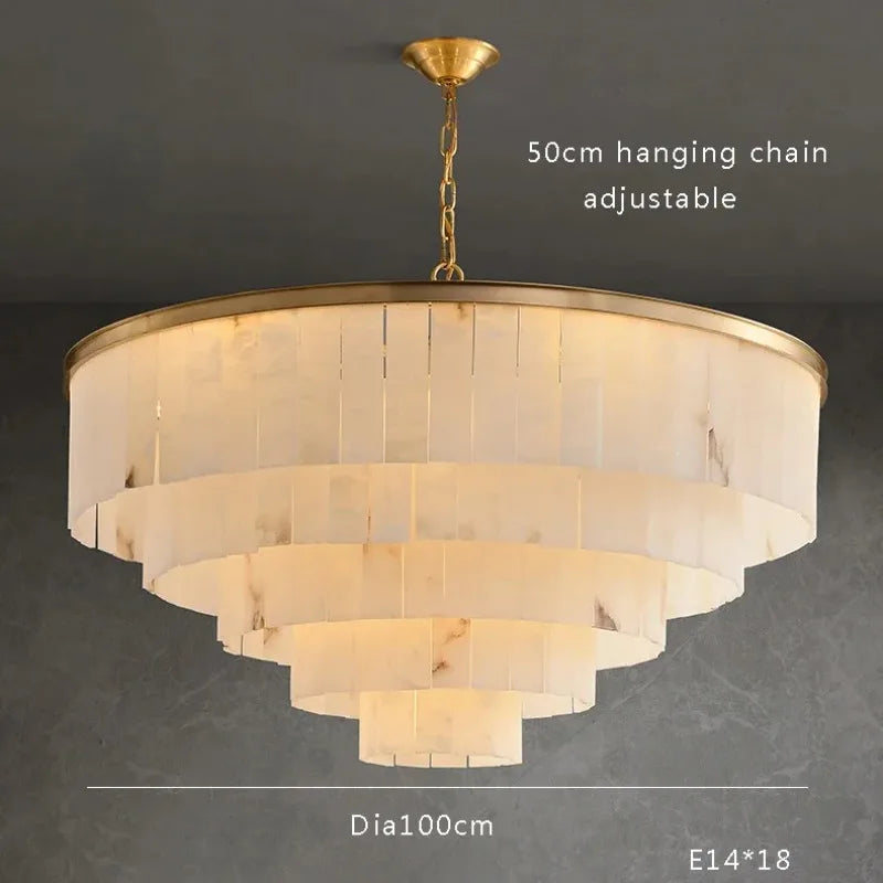 Tiered Cascading Feather Chandelier