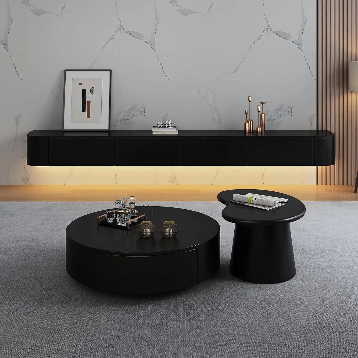Floating LED TV Cabinet