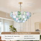 Iridescent Glass Disc Chandelier