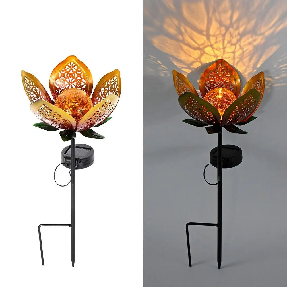 Lotus Solar Garden Stake Light