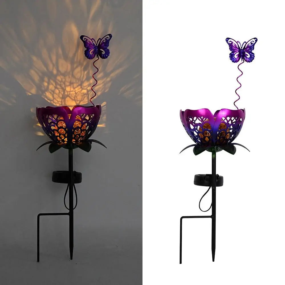 Lotus Solar Garden Stake Light