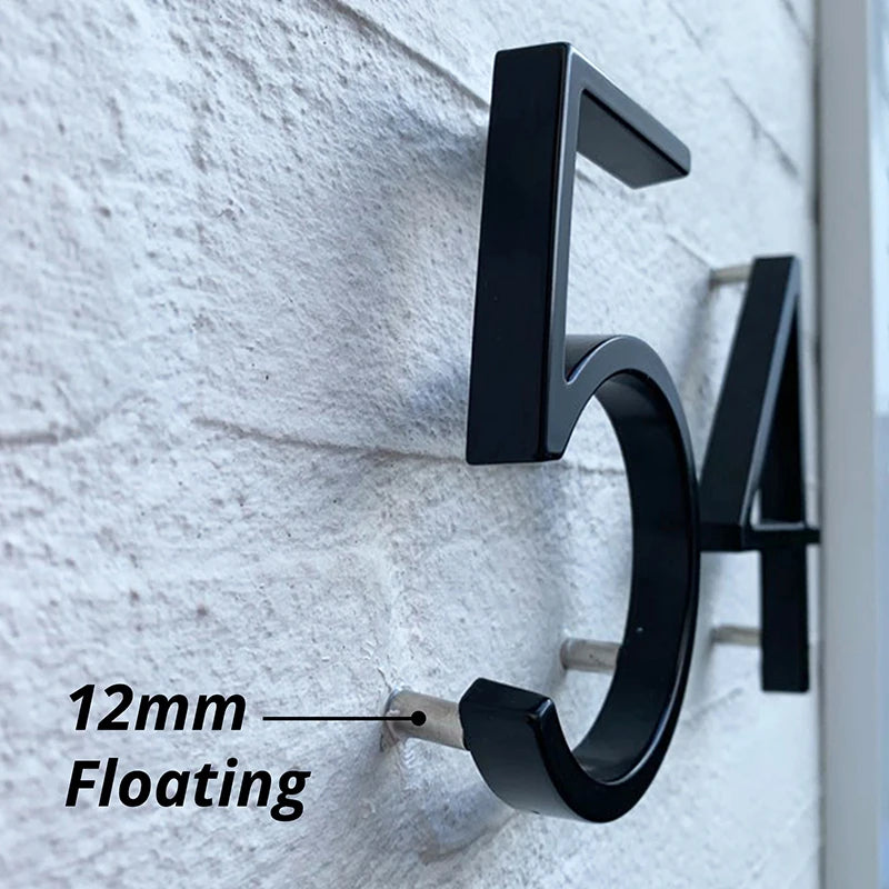 Floating House Number Plaque