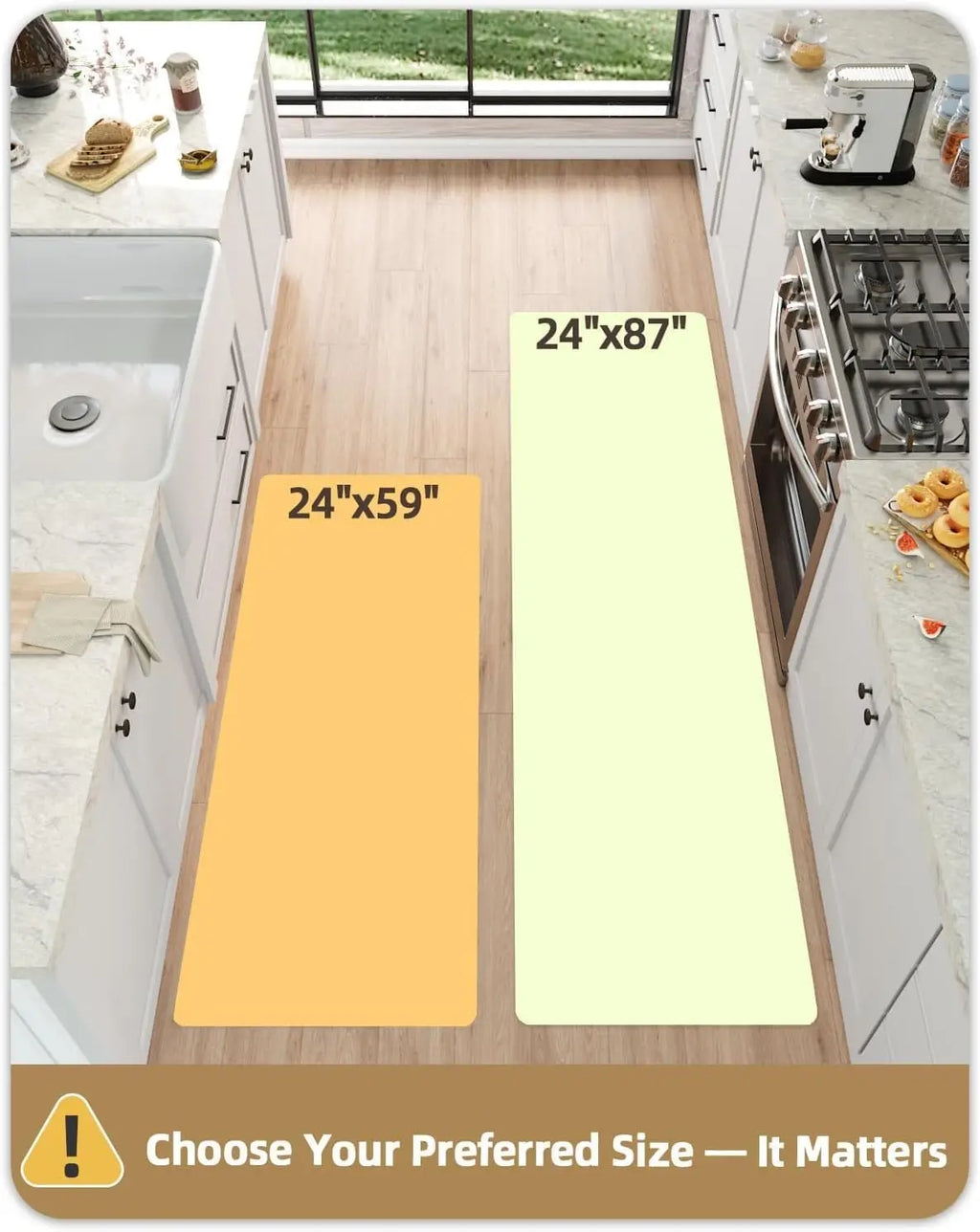 Vintage Medallion Kitchen Runner Rug — Washable Non-Slip Mat for Kitchen & Laundry
