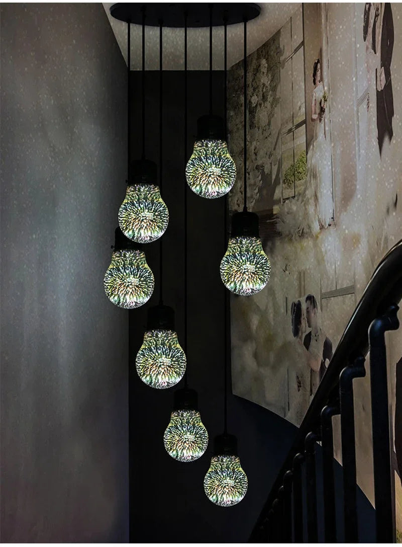 Aurora 3D Glass Pendant Light