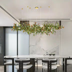 Enchanted Botanical Leaf Island Chandelier — Indoor Garden Pendant Light