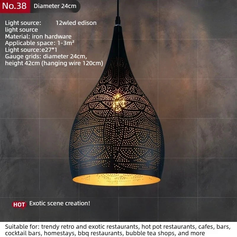 Moroccan Handcrafted Metal Pendant Light