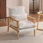 Japandi Solid Wood Accent Chair
