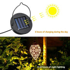 Filigree Teardrop Solar Garden Lantern