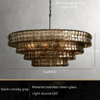 Smoke Gray Glass Ceiling Chandeliers