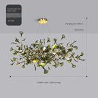 Enchanted Botanical Leaf Island Chandelier — Indoor Garden Pendant Light