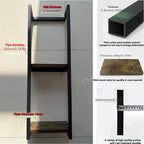 Industrial Wall-Mounted Towel Rack with Shelf