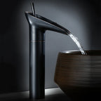 Cascade Waterfall Basin Faucet — Black & Gold