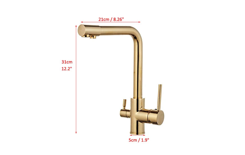 Noir & Gold Pull-Out Kitchen Faucet