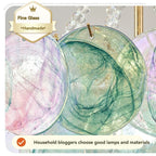 Iridescent Glass Disc Chandelier