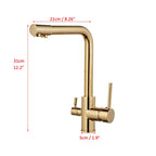 Noir & Gold Pull-Out Kitchen Faucet
