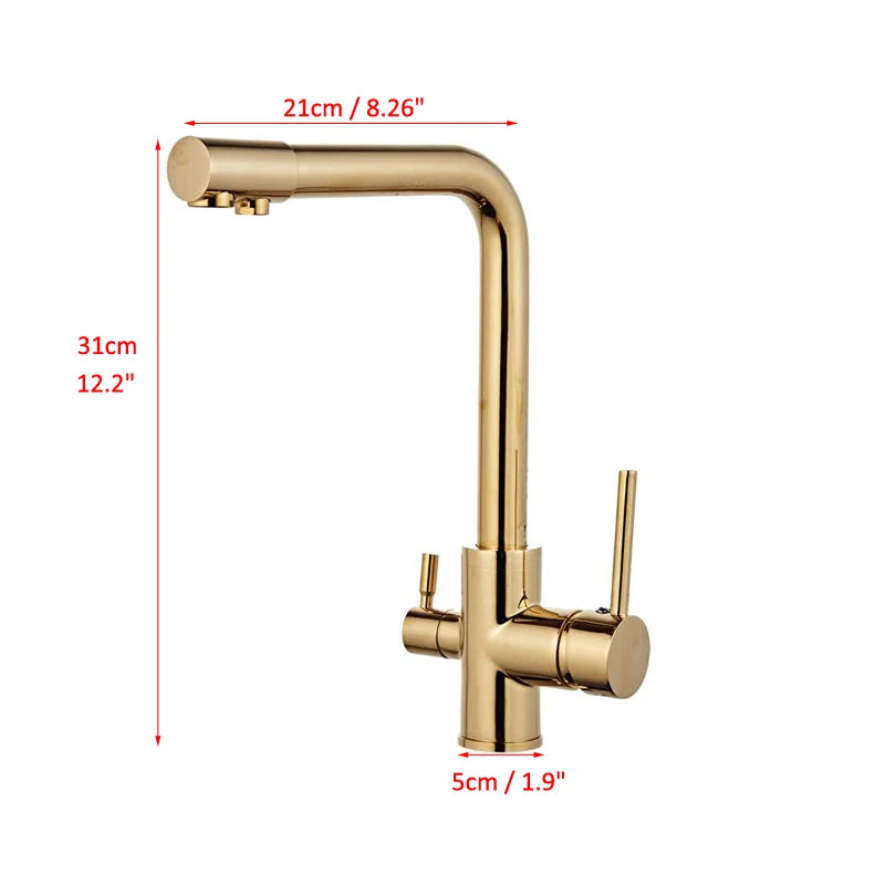 Noir & Gold Pull-Out Kitchen Faucet