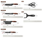 6-Piece Professional Chef's Knife Set with Dark Wood Handles & Gift Box
