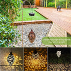 Filigree Teardrop Solar Garden Lantern