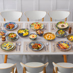 24-Piece Bohemian Mandala Dinnerware Set