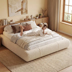 Boucle Teddy Cloud Bed Frame