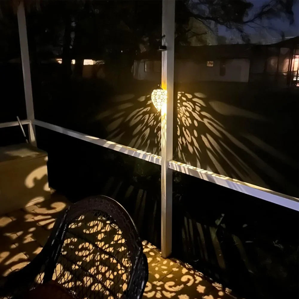 Filigree Teardrop Solar Garden Lantern