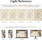 Round Vintage Floral Area Rug — Soft Cream & Beige Living Room Circle Rug