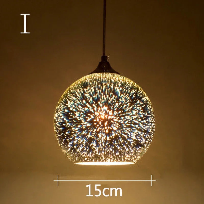 Aurora 3D Glass Pendant Light