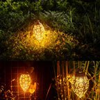 Filigree Teardrop Solar Garden Lantern