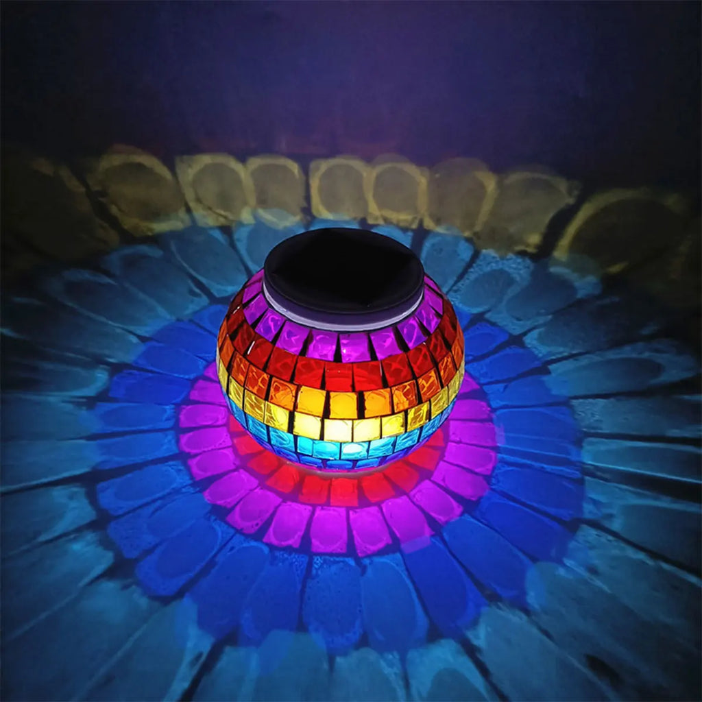Mosaic Solar Garden Ball Light