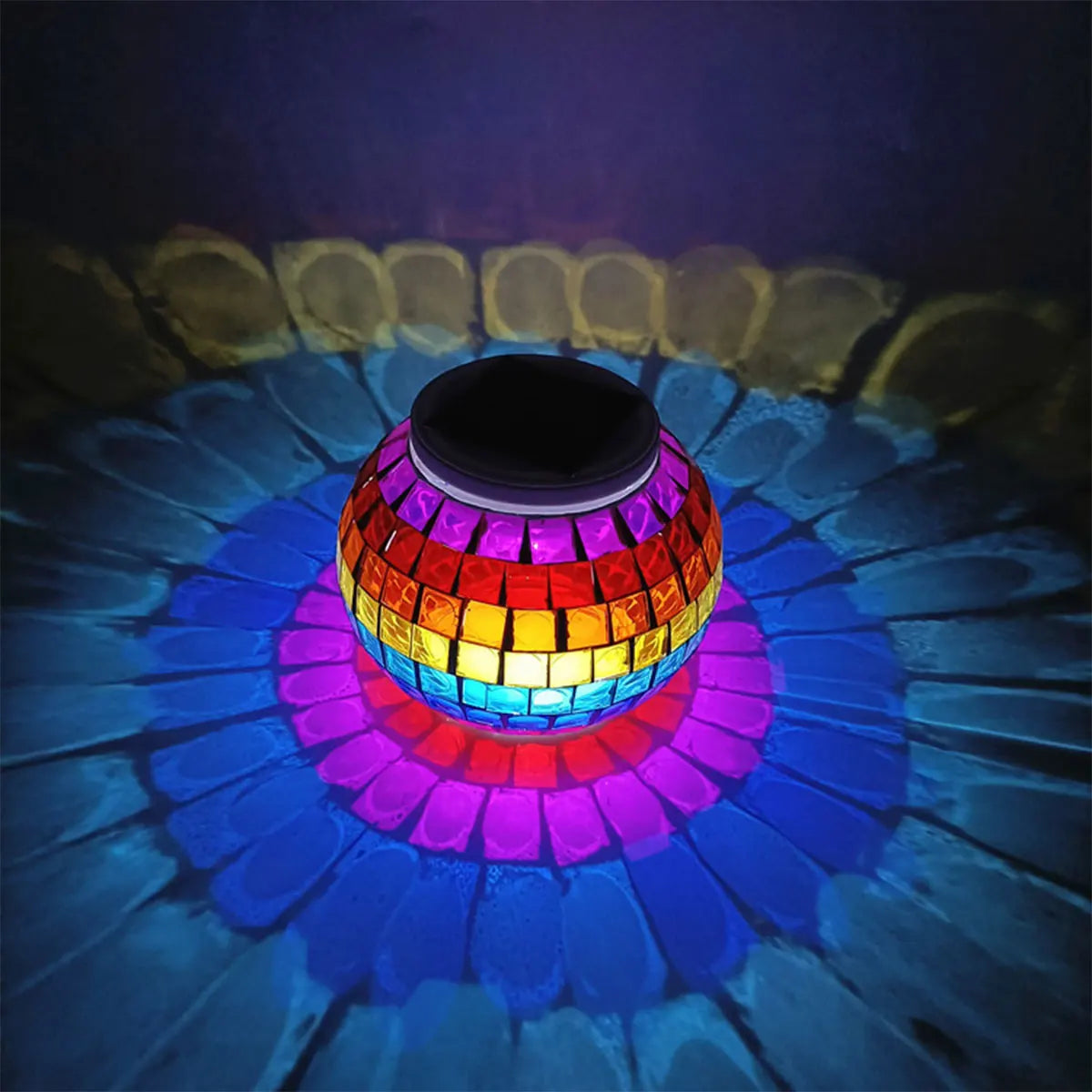 Mosaic Solar Garden Ball Light