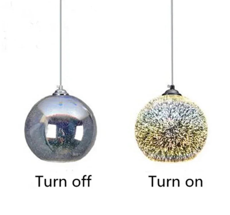 Aurora 3D Glass Pendant Light