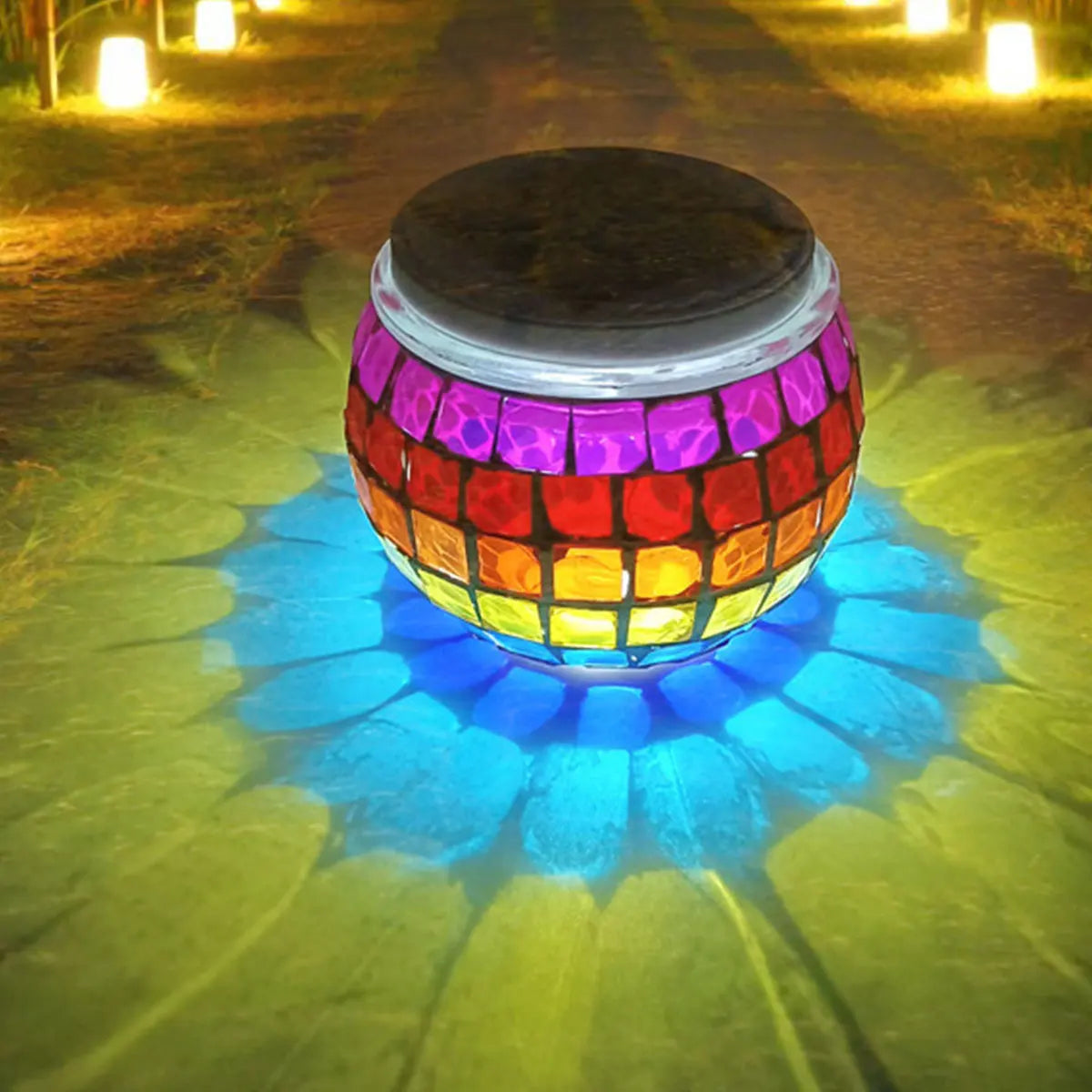 Mosaic Solar Garden Ball Light