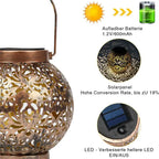 Copper Filigree Solar Lantern Set (4-Pack)