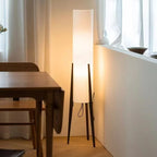 Scandinavian Wood Tripod Column Floor Lamp