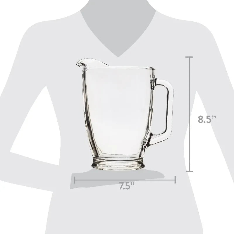 Clear Glass Pitcher & Tumbler Set