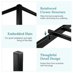 Black Metal Canopy Bed Frame