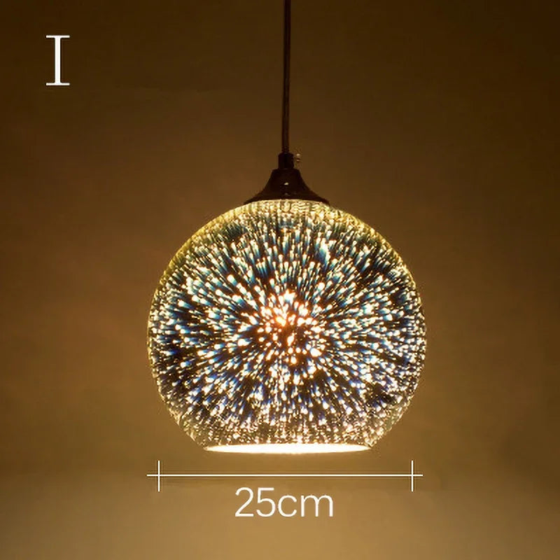 Aurora 3D Glass Pendant Light