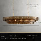 Smoke Gray Glass Ceiling Chandeliers