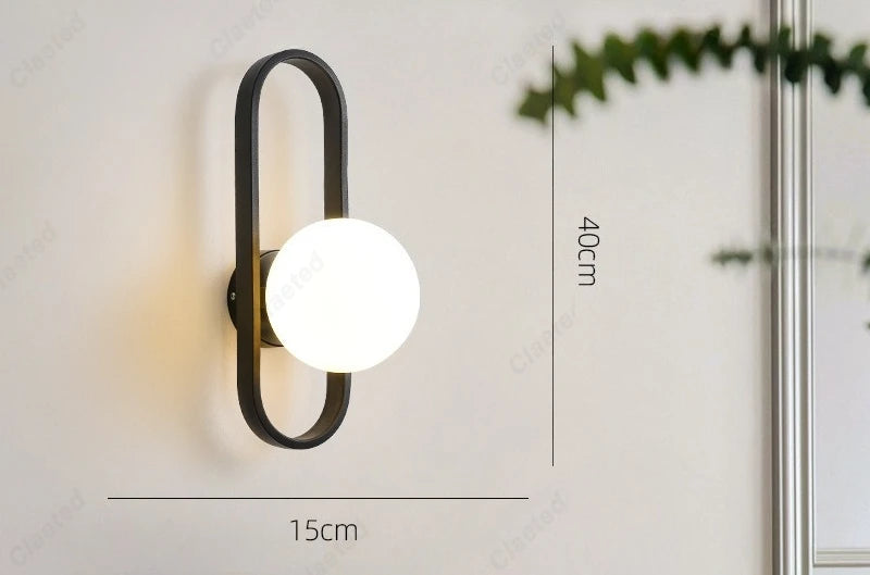 Minimalist LED Glass Wall Lamp