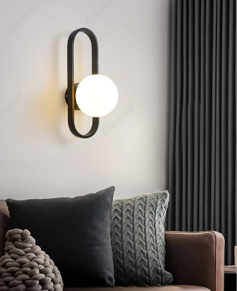 Minimalist LED Glass Wall Lamp