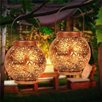 Copper Filigree Solar Lantern Set (4-Pack)
